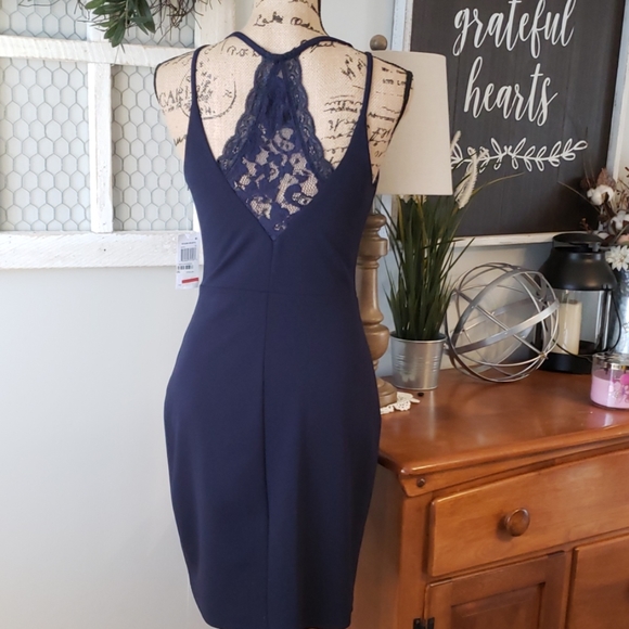 NWT navy blue lace back dress size 9 - Picture 3 of 8